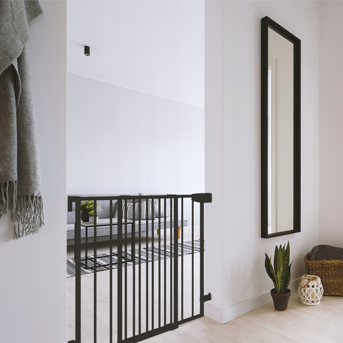 Protective gate stairs fireplace door TULANO protects children and animals Brand TULANO