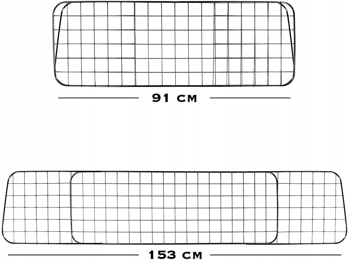 Protective grille for dog trunk
