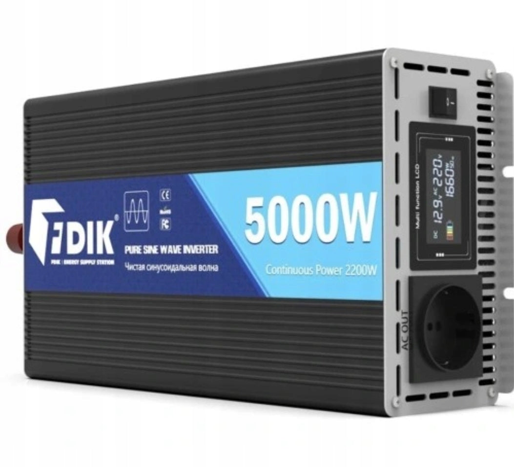 Przetwornica FDIK 12V 5000W czysty sinus pełny
