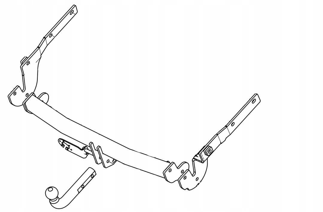 Pull 1250kg TOWING HOOK Toyota Yaris II from 2006 10/2011 beam 7 PIN Packaging status replacement