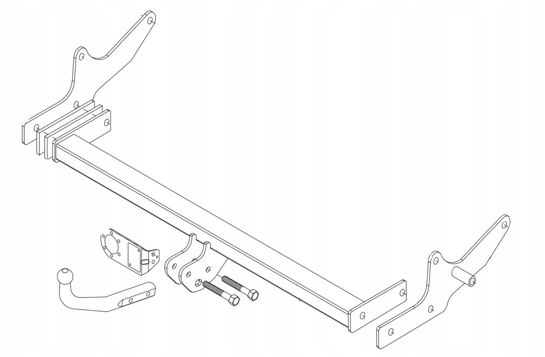 Pull 1700kg TOWING HOOK Renault Laguna III KOMBI since 2007 beam 7 PIN Packaging status replacement