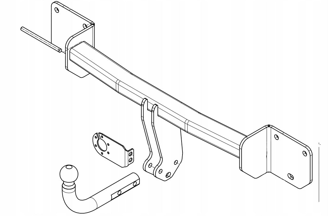 Pull 1965kg TOWING HOOK BMW 1 E87 since 2004 2011 beam 7 PIN Packaging status replacement
