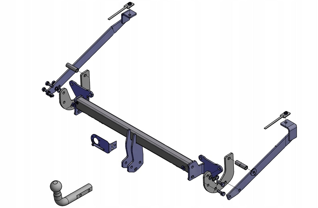 Pull 2000kg TOWING HOOK Fiat Scudo II L1 L2 from 10/2006 beam 7 PIN Packaging status replacement