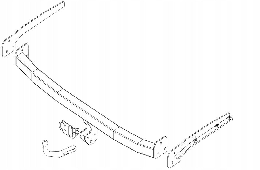 Pulling 1800kg TOWING HOOK Chrysler Grand Voyager Stow'n Go beam 7 PIN Packaging status replacement