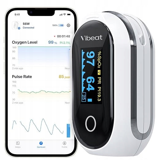 Pulse Oximeter for Sleep, Bluetooth Vibeat