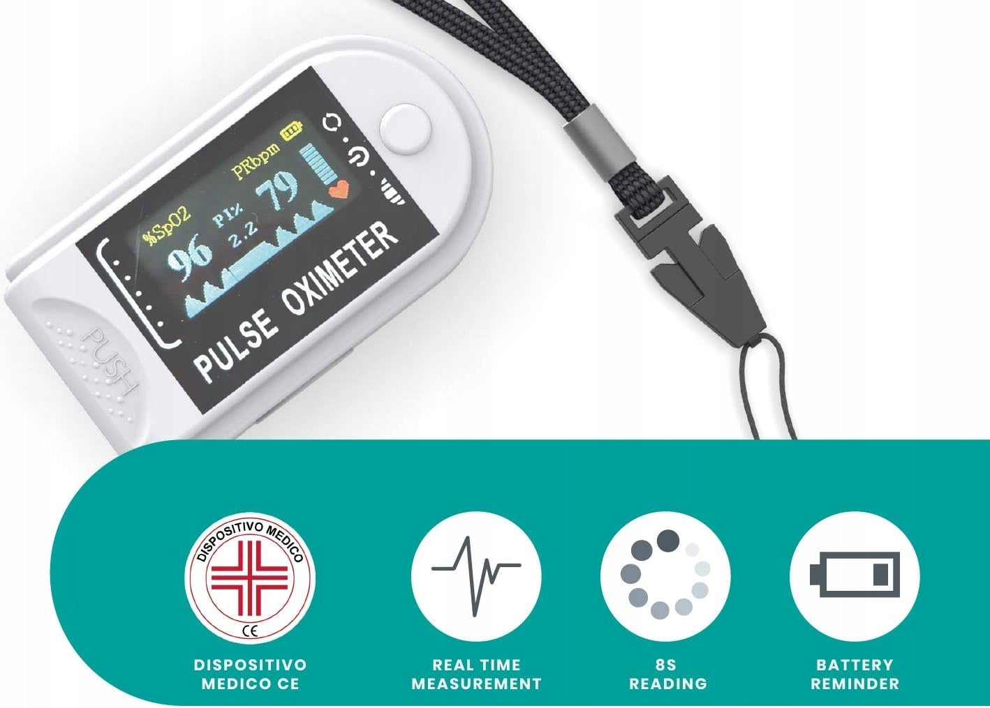 Pulse oximeter Eastronic Eastronic white Packaging status original