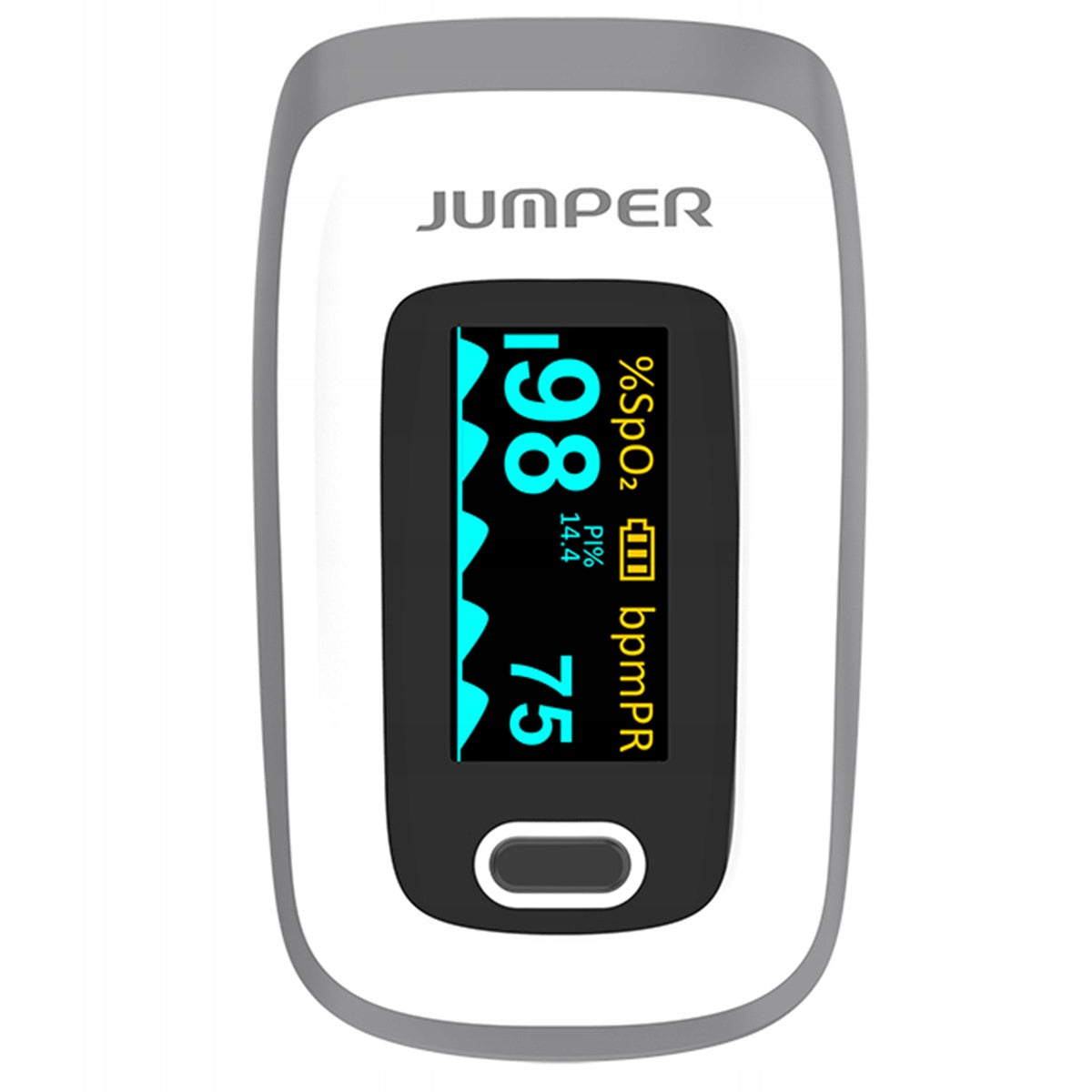 Pulse oximeter JUMPER with screen Medical Certificate measurement SpO2 Batteries included yes