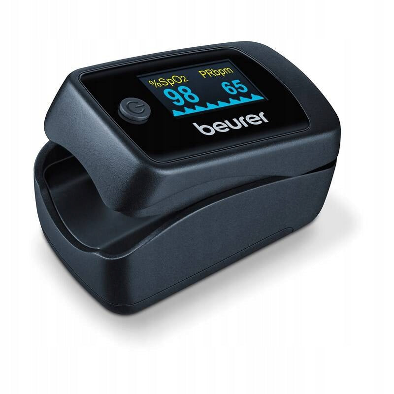 Pulse oximeter beurer PO 45 black measurement of oxygen saturation Packaging status original