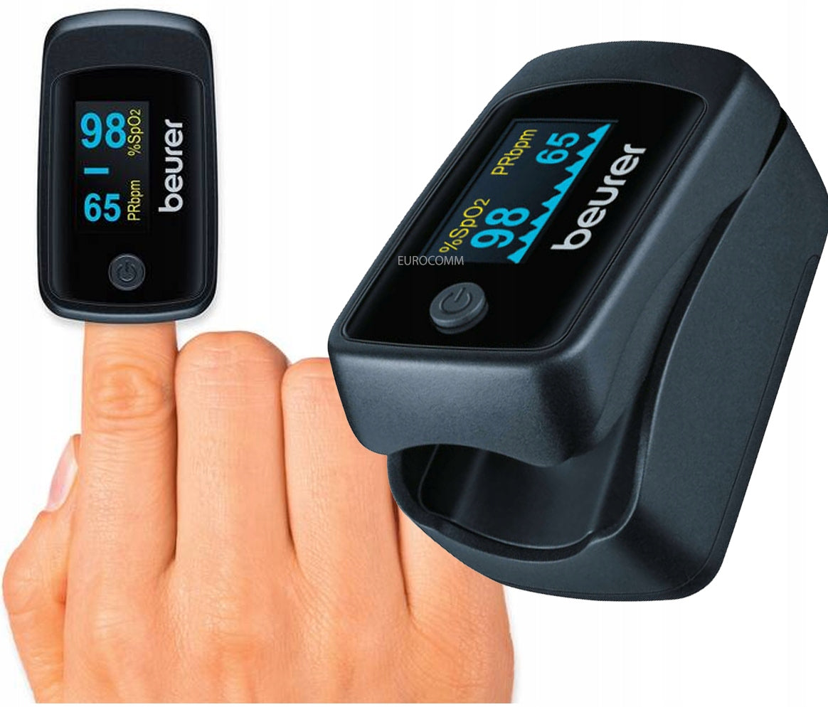 Pulse oximeter beurer PO 45 black measurement of oxygen saturation