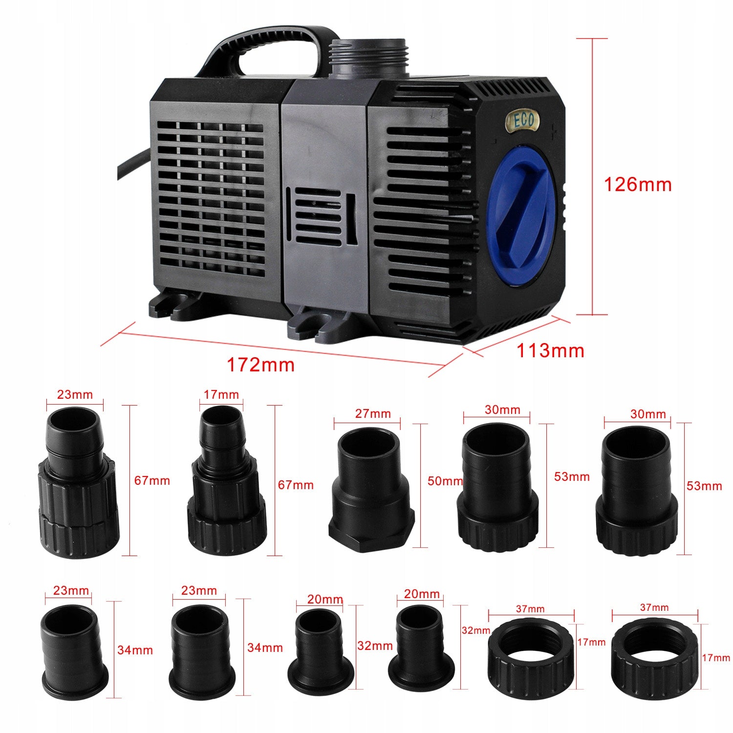 Pump ECO CTP-3800 3600l/h 20W Multifunctional pump for pond water Pump capacity l/h Ponad 5000 l/h