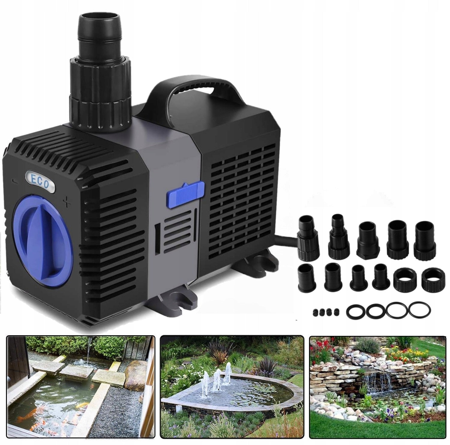 Pump For Pond Water Multifunctional Eco Pump 3000l/h 10W 2,0m