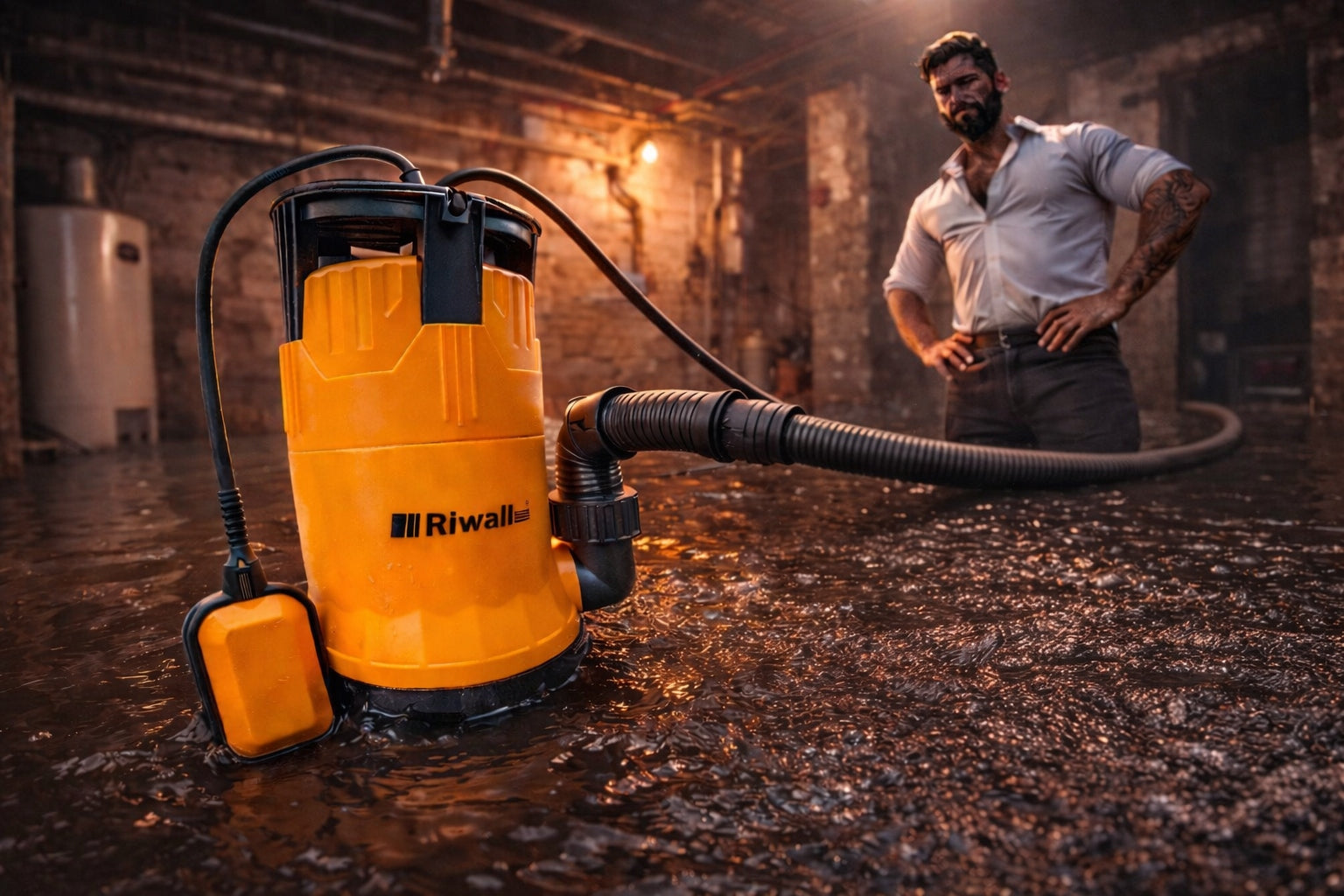 Pump for dirty and clean water Riwall REP 750 12 500 l/h for sewage septic tank Manufacturer code REP 750