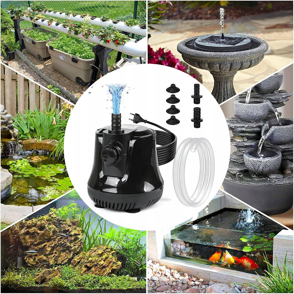 Pump with lower submersible inlet for pumping water 2000l/h Manufacturer no brand