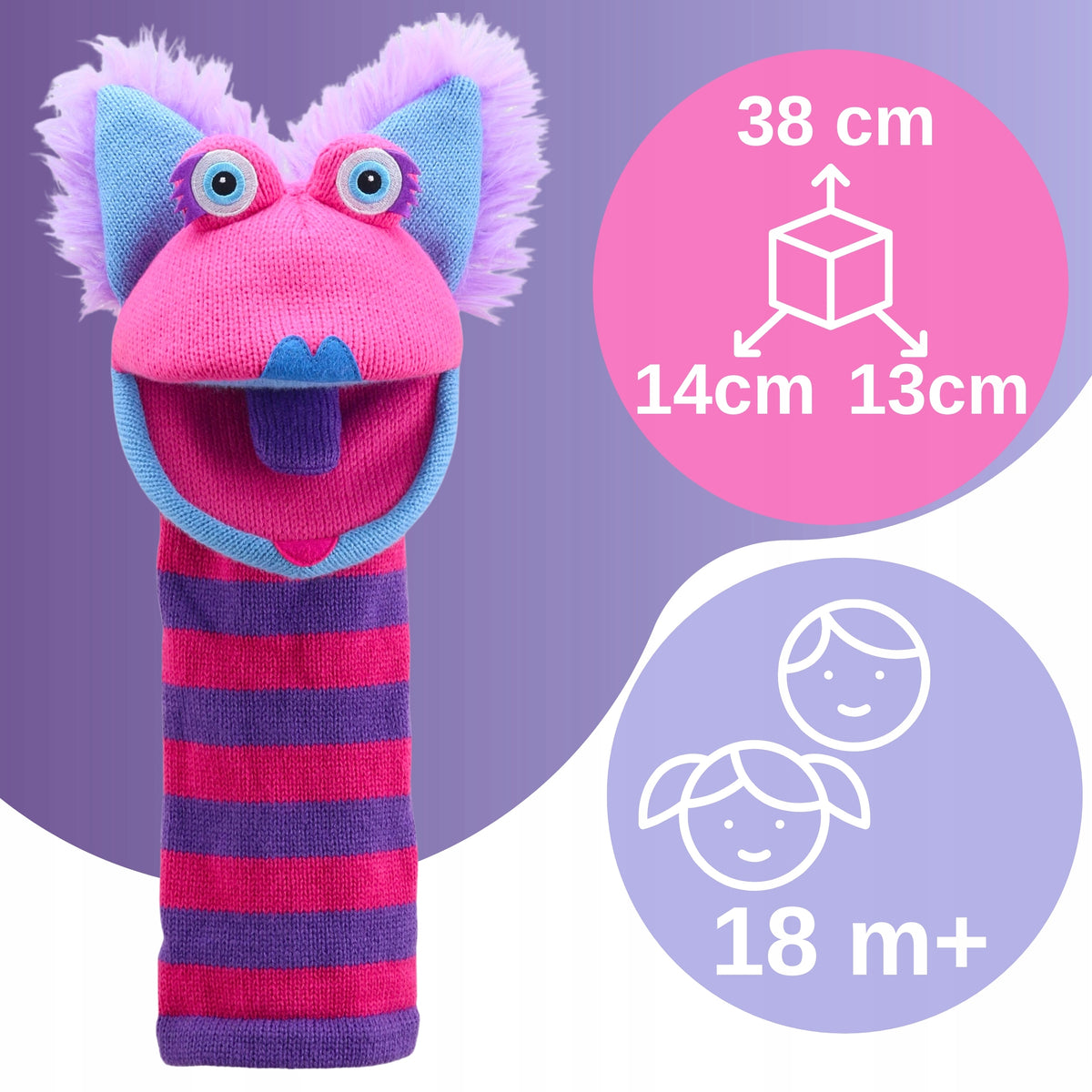 Puppet for kindergarten theater learning emotions and communication SOX Brand Puppet Company
