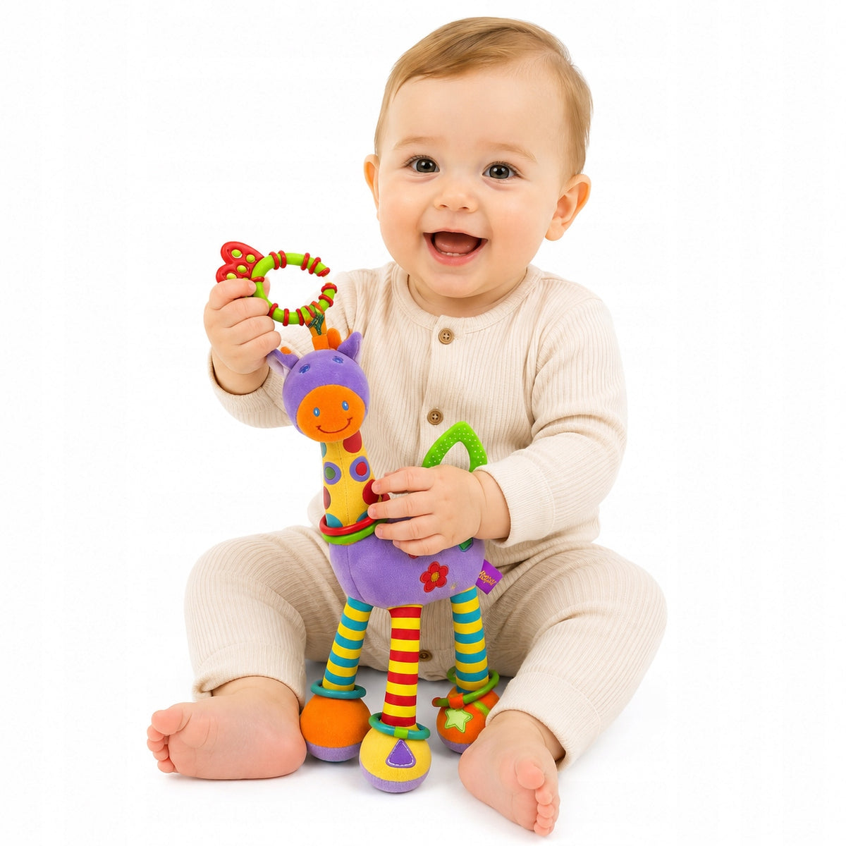 Purple Giraffe with Wheels – toys for children 0 +, 37 × 12 cm for a gift Manufacturer code ZY-0011