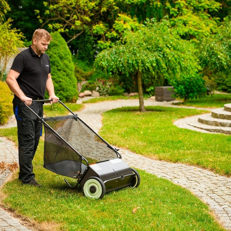 Push picker leaf grass sweeper with basket 66 cm Cedrus SP31110 Power supply handheld