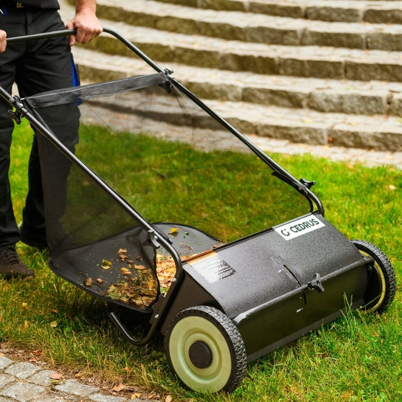Push picker leaf grass sweeper with basket 66 cm Cedrus SP31110 Series SP 31110