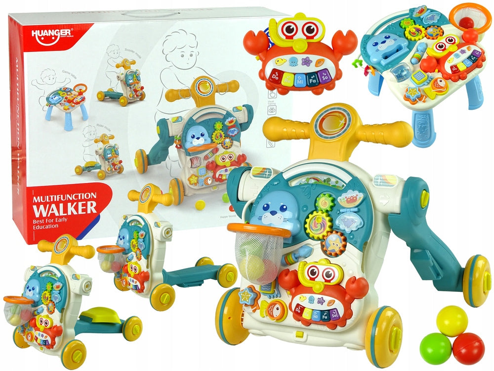 Pusher 4in1 Educational Table Scooter Bike Lean Toys