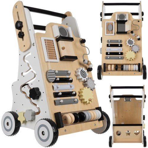 Pusher Ride-On Walker Wooden Educational Interactive