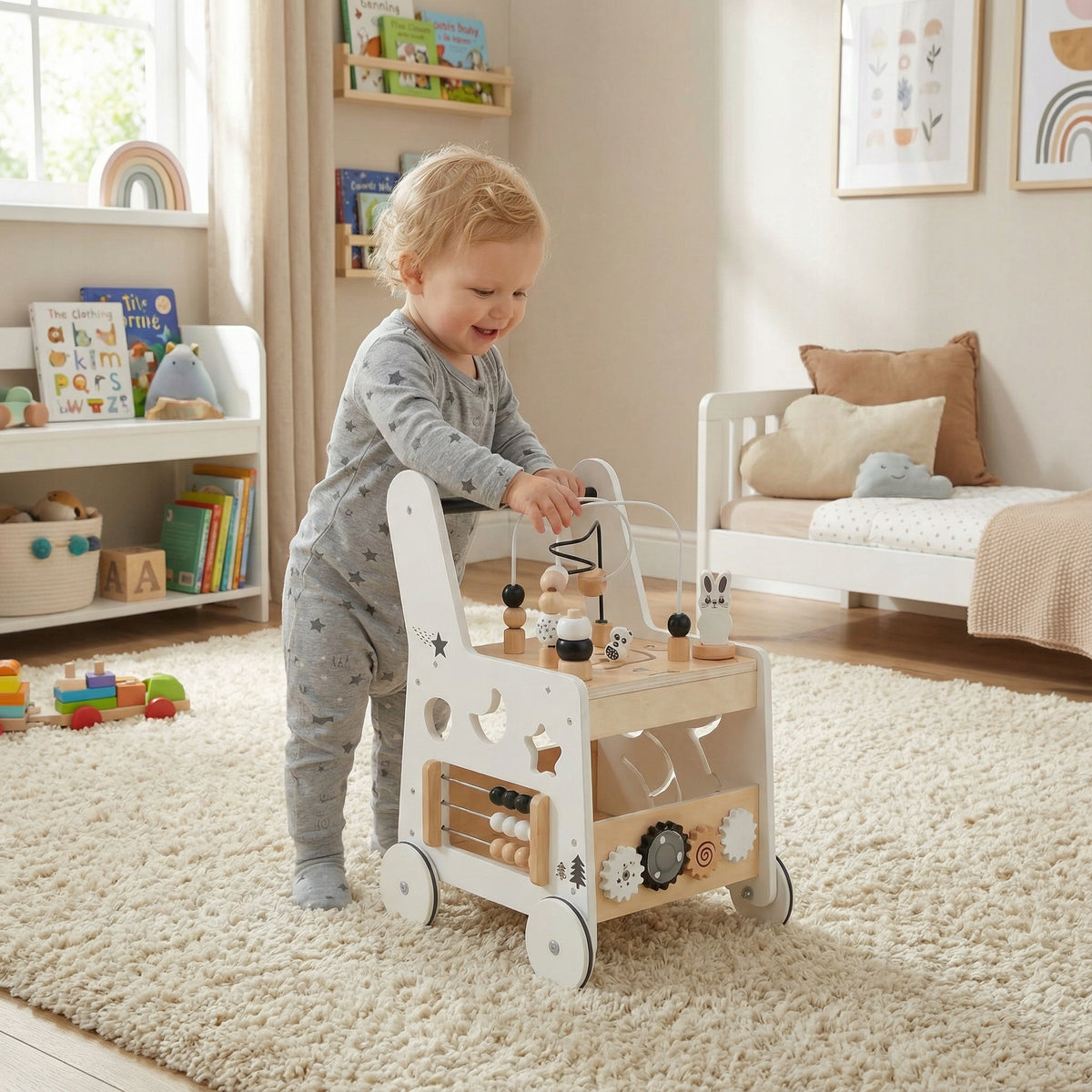 Pusher Walker Ride-On Wooden 6in1 For Child Educational Table Sensico Manufacturer code BB3E-9013F