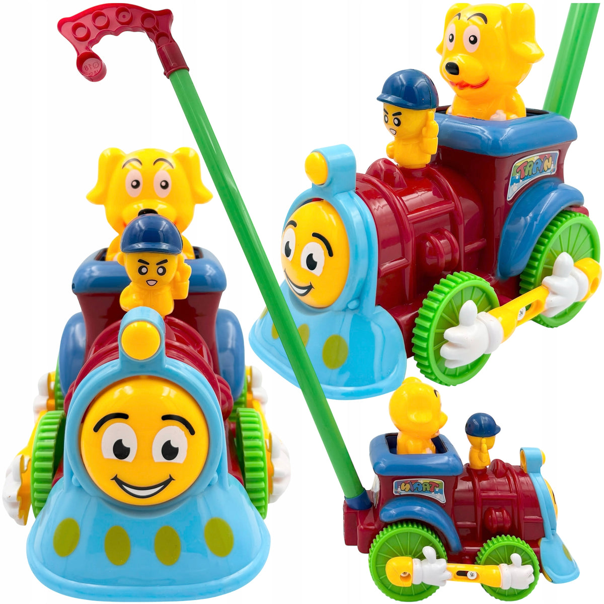 Pusher for baby pusher locomotive pusher train to learn to walk loko