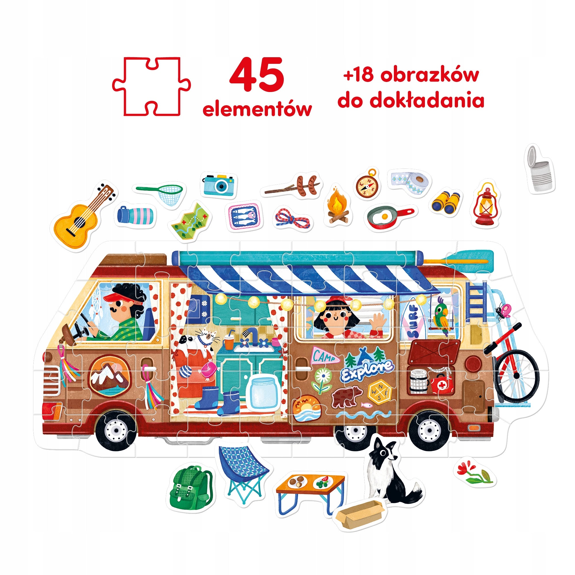 Puzzle CzuCzu 40 elements CzuCzu Moto puzzle Camper Manufacturer code 494492
