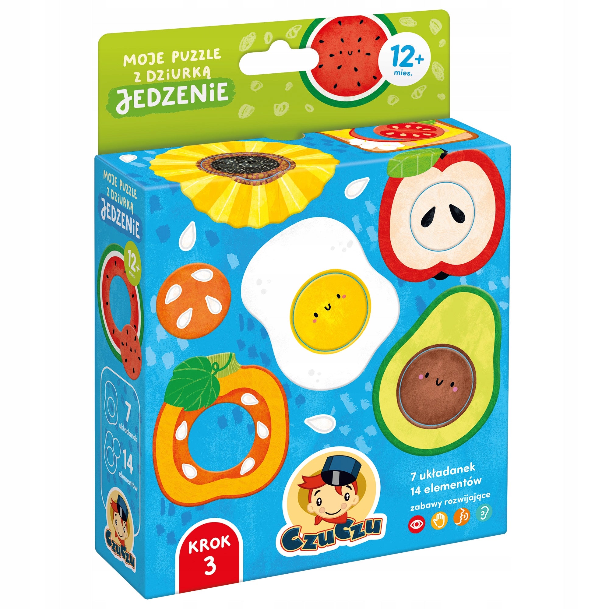 Puzzle CzuCzu Food 14 elements My puzzle with hole Food