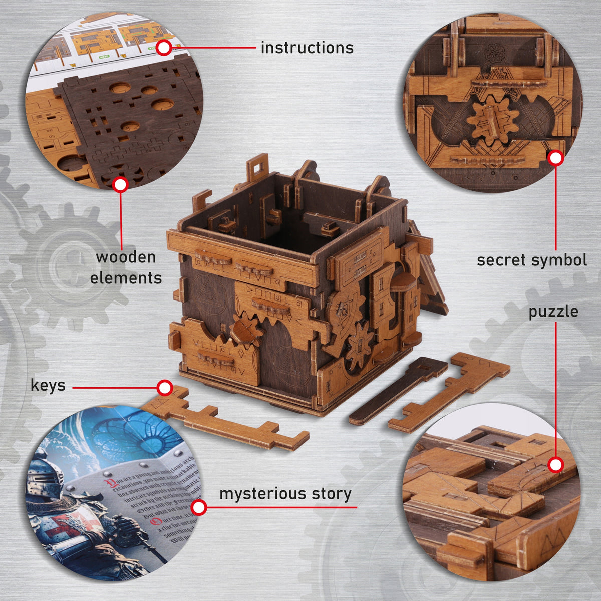 Puzzle Escape Room Wooden Box Wooden Puzzle 3D Wooden.City Puzzle EAN (GTIN) 5905488790137
