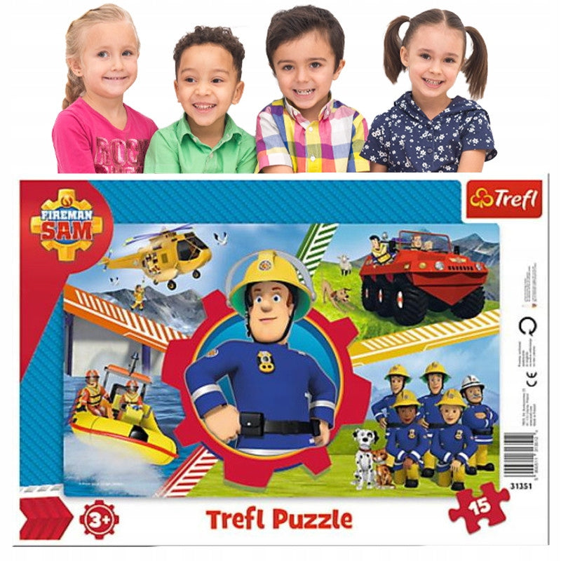 Puzzle FIREFIGHTER SAM 15 pieces puzzle for TODDLERS Puzzle Set