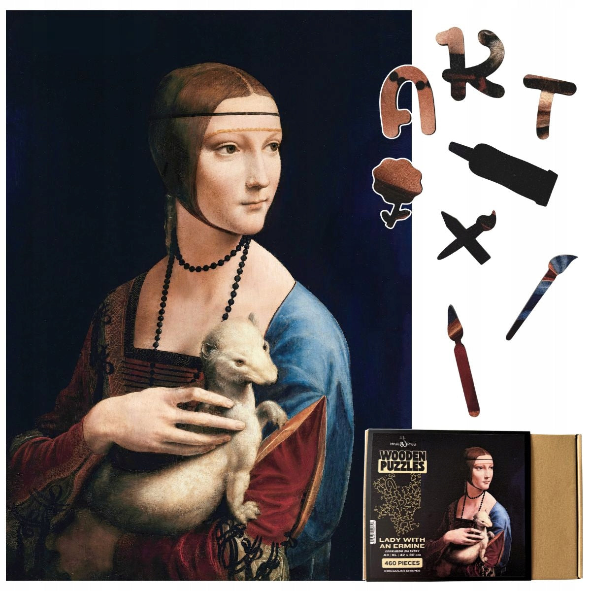 Puzzle Lady with ermine Leonardo da Vinci XL | Puzzle Picture gift