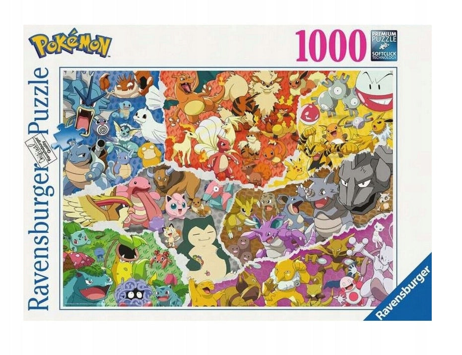 Puzzle Pokemon 1000 el Ravensburger Puzzle Pikachu Eevee Snorlax Brand Ravensburger
