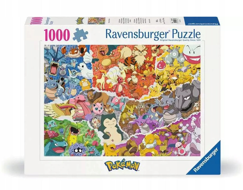 Puzzle Pokemon 1000 el Ravensburger Puzzle Pikachu Eevee Snorlax