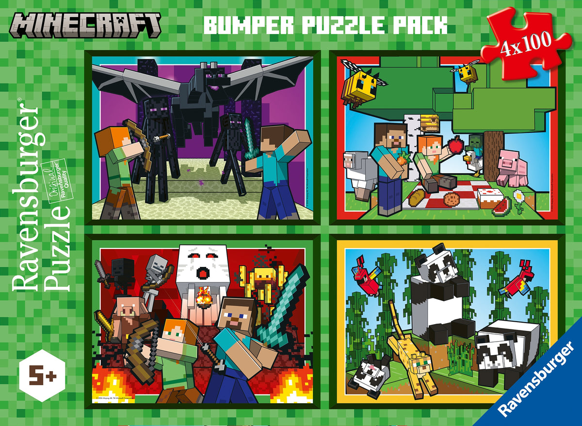 Puzzle Ravensburger 400 elements Minecraft Adventures 4x100