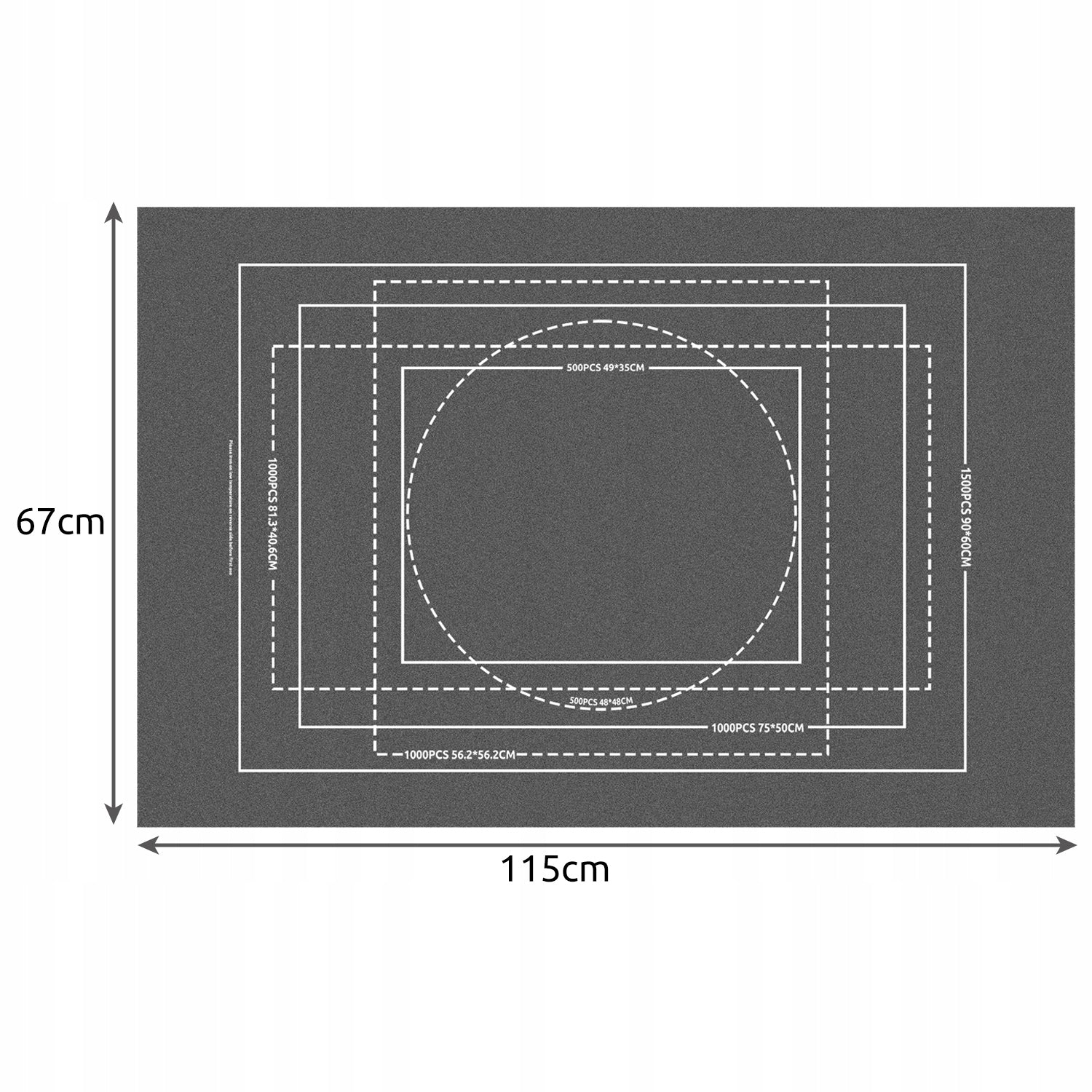 Puzzle Stacking Mat for 500-1500 Elements Board Puzzle Pad Manufacturer code 21835