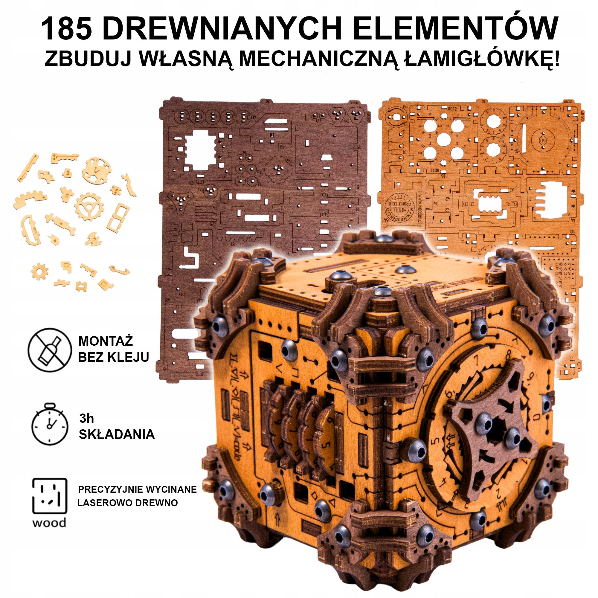 Puzzle Tesseract Escape Room Puzzle Box Wooden Puzzle 3D Wooden.City Manufacturer code WR362
