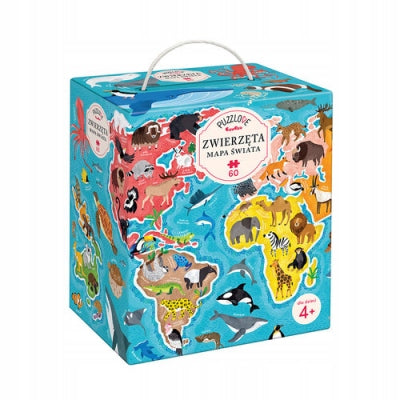 Puzzlove CzuCzu Animals World Map 60 elements 4+