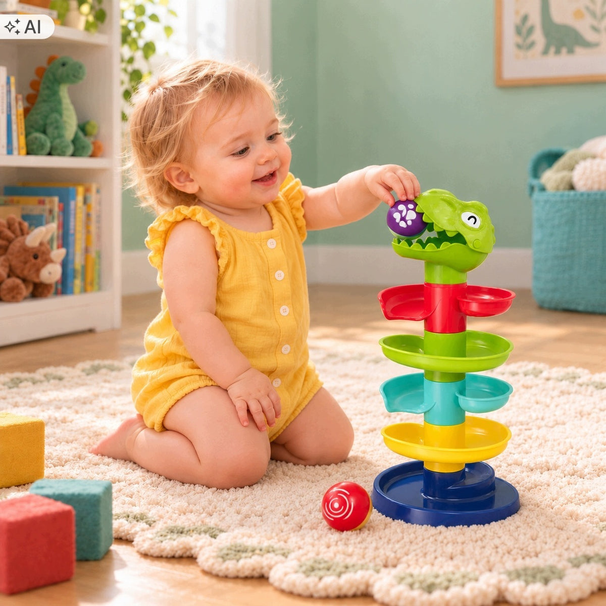 Pyramid Ball Track Tower with Balls Slide for Balls Dino 38cm Packaging status original