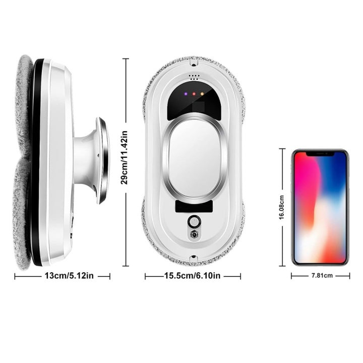 QSKY white automatic window cleaning robot with remote control Manufacturer code AUTOMATYCZNY ROBOT MYJĄCY DO SZYB OKIEN 5D-1