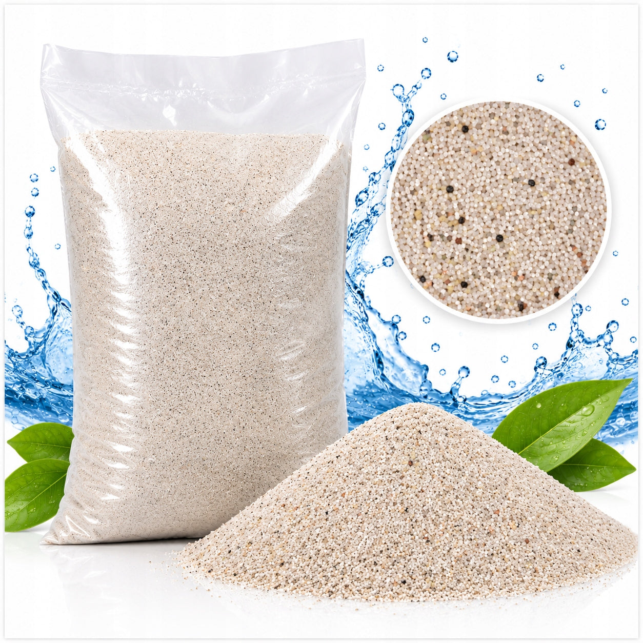 QUARTZ SAND FOR FILTER POOL PUMP WITH 20kg CERTIFICATE