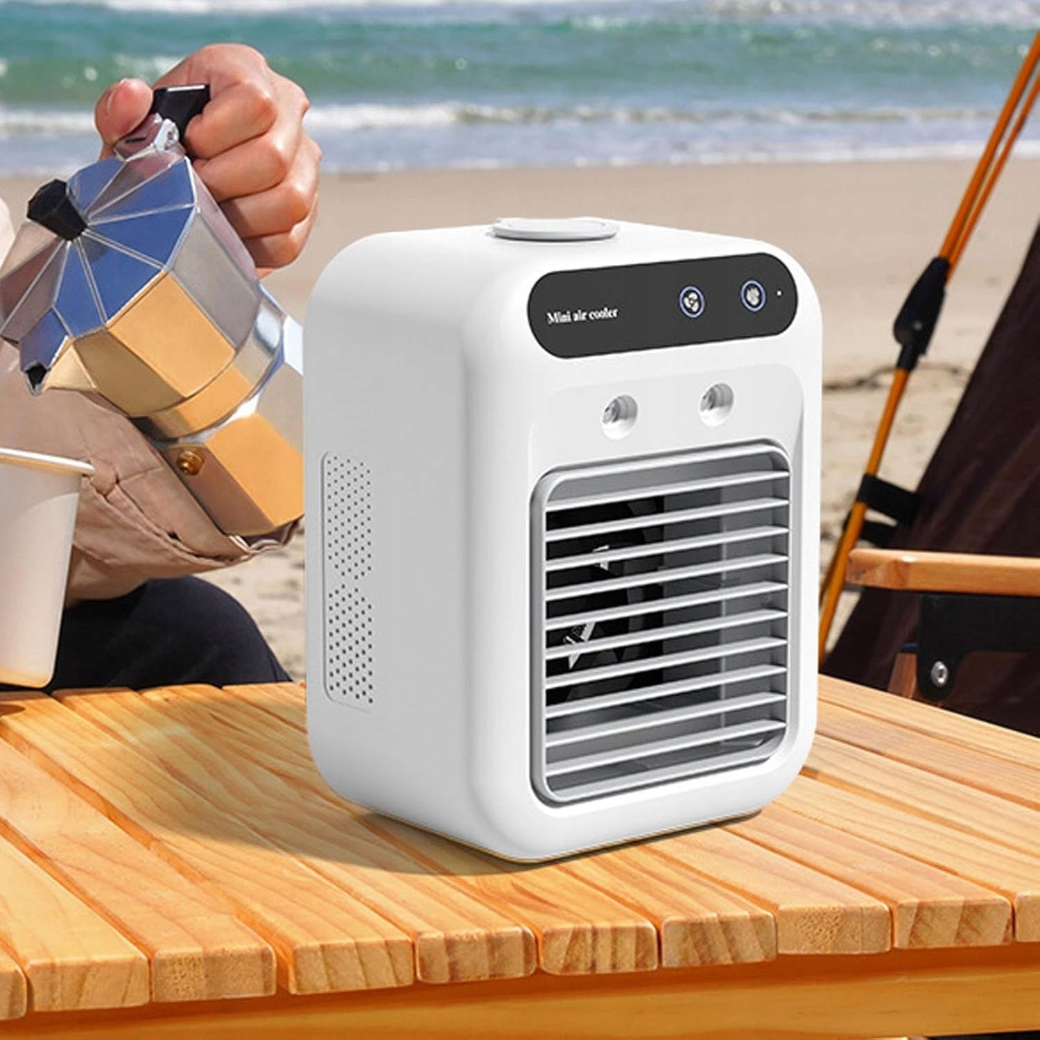 QUIET MINI USB DESK AIR CONDITIONER WITH HUMIDIFIER, 500 ML, WHITE Brand no brand