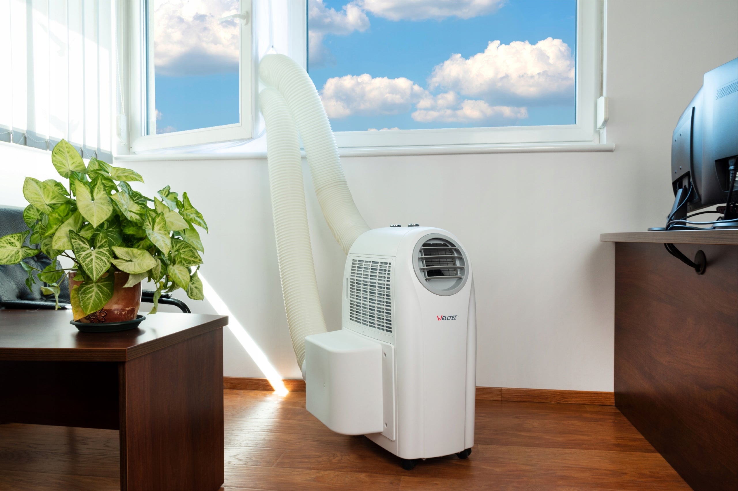QUIET PORTABLE AIR CONDITIONER WELLTEC ACH1414PRO 6in1 WiFi 4kW 75m² WITH PLENUM Model ACH1414PRO