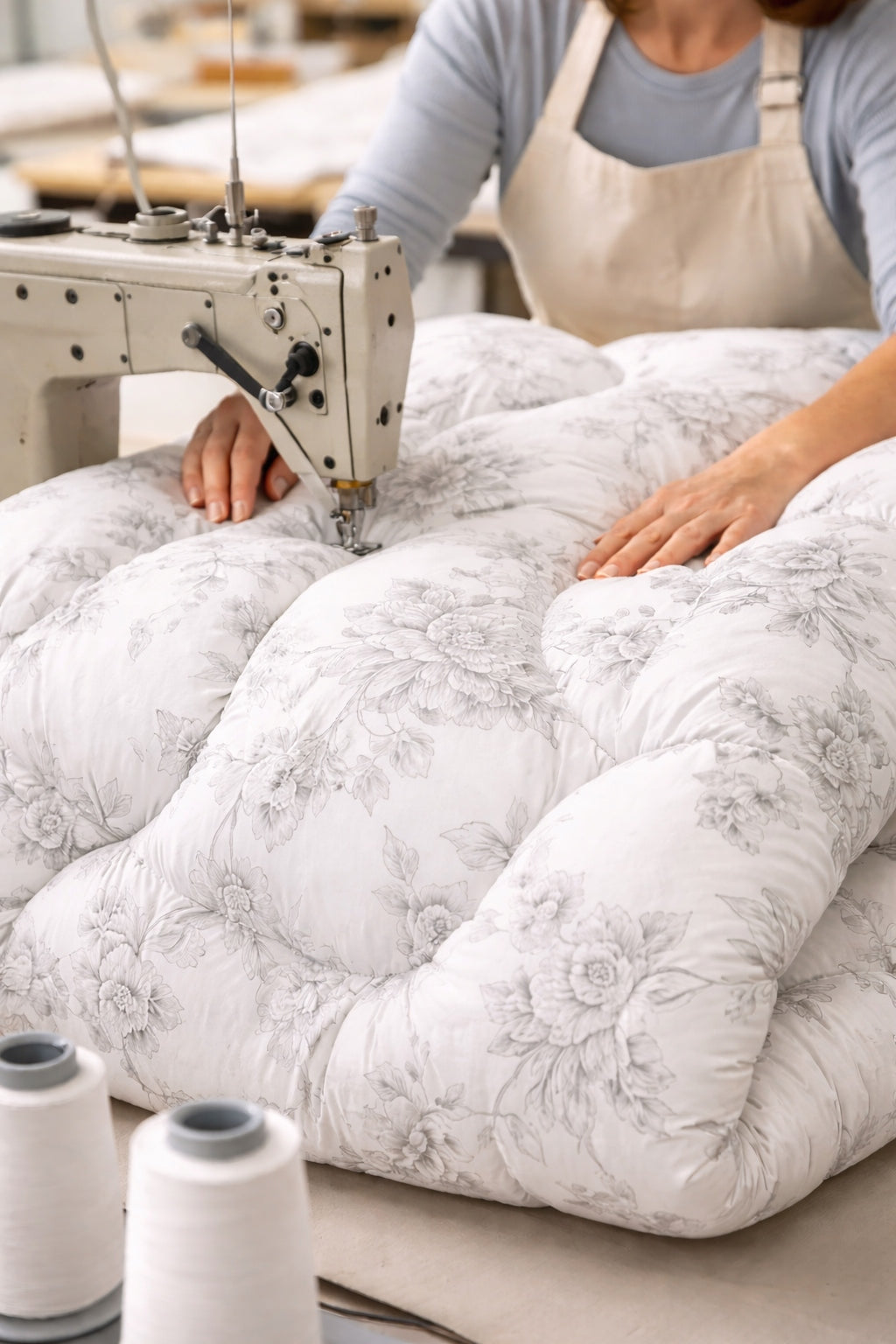 QUILT 140X200 ANTI-ALLERGIC YEAR-ROUND WITH FLOWERS Polish PREMIUM PRODUCT Medical device no