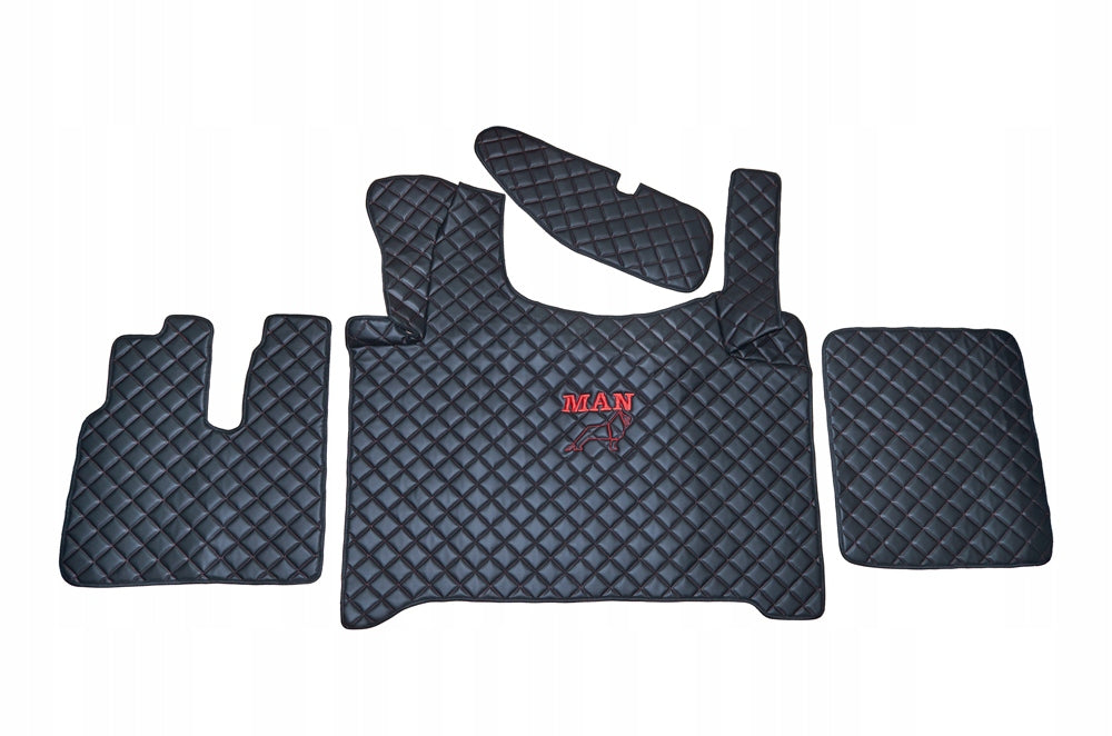 QUILTED CARPETS - MAN TGX from 2021 - black with red stitching Manufacturer's catalog number 0