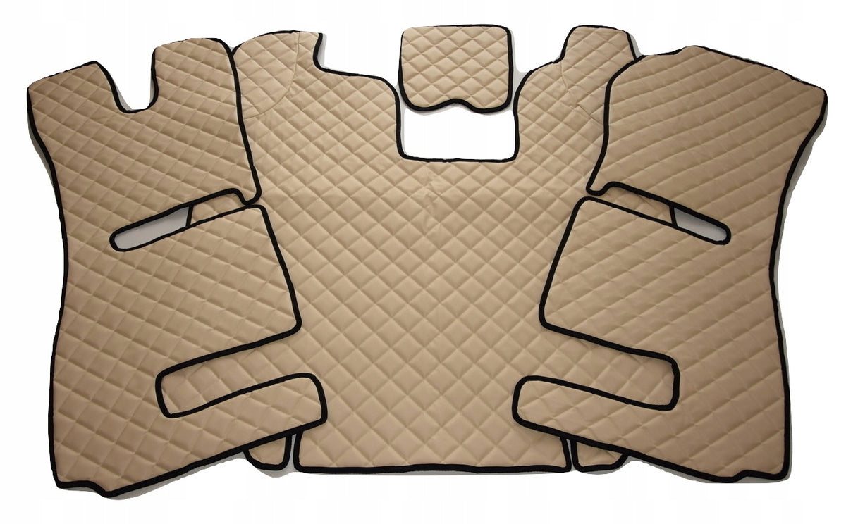 QUILTED RUGS LEATHER Scania R 2014-2017r automatic beige suspension seat