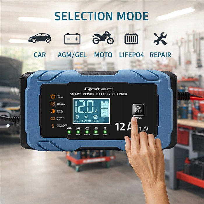 Qoltec 52667 rectifier battery charger repair function 12V 12A Brand Qoltec