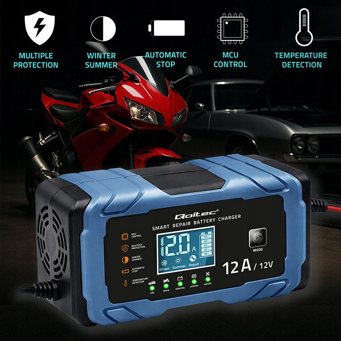 Qoltec 52667 rectifier battery charger repair function 12V 12A Manufacturer's catalog number 52667