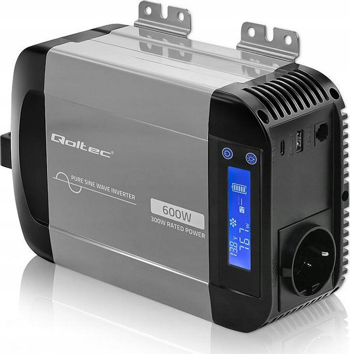 Qoltec Pure Sine Wave 12V to 230V 300/600W Effective power 300 W