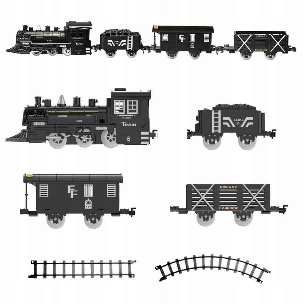 Queue Electric Freight Train Track XXL Locomotive 4 Wagons Packaging status original