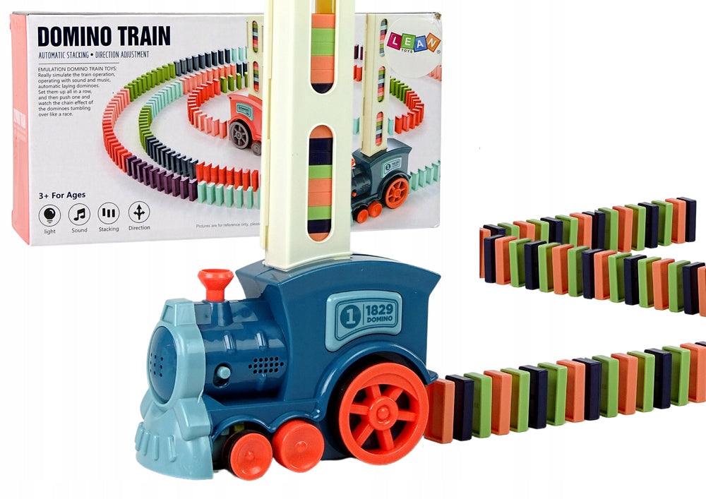 Queue Locomotive Stacking Blocks Domino Interactive Sound 54 pcs Packaging status original