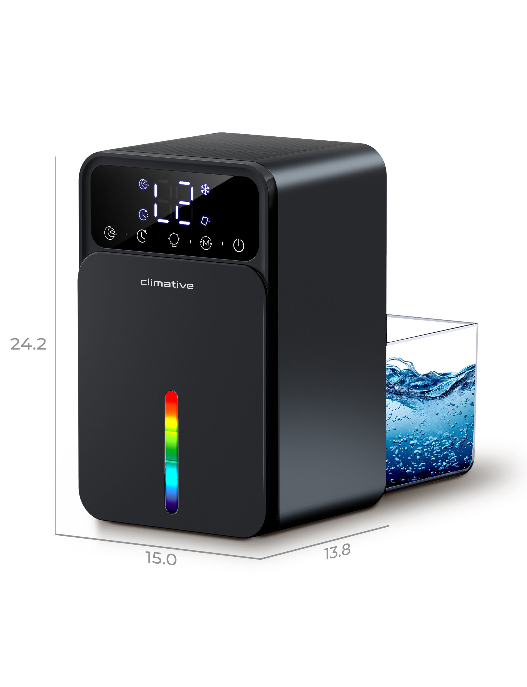 Quiet Moisture Absorber 1200ML Dehumidifier LUXE UV Efficient Black EAN (GTIN) 5905204696354